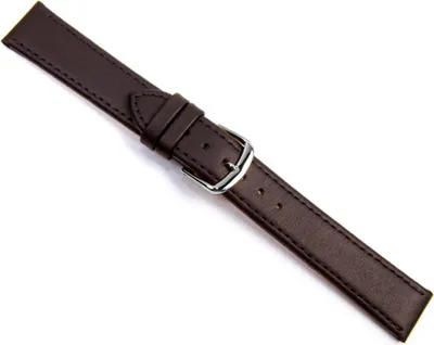 Produktbild von Uhrenarmband Kalbsleder Dunkelbraun Matt Herzog 20972S, Stegbreite:18mm