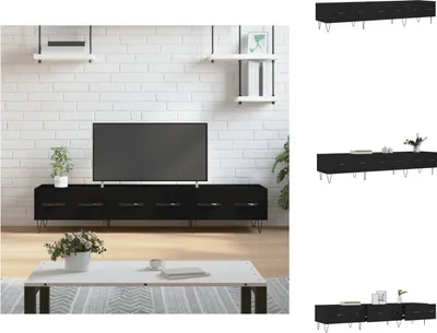 Produktbild von vidaXL TV-Schrank Schwarz 150x36x30 cm Holzwerkstoff -  TV-Möbel