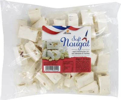 Produktbild von Rexim Soft Nougat, nach französischer Art mit Erdnüssen und Früchten, 450 g