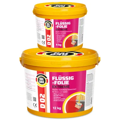 Obrázek produktu pro HALBAU D02 Tekutá fólie pro vnitřní i venkovní použití 16 kg, hydroizolace balkonů a koupelen vyztužená vlákny