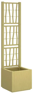 Produktbild von vidaXL Gartenpflanzer mit Gitter Grün 36 x 36 x 140 cm PP