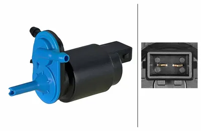 Obrázok produktu pre Čerpadlo ostrekovača čelného skla 12 V, 2-pólové, HELLA, napr. pre VW PASSAT