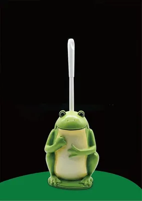 Produktbild von Kompakte Toilettenbürste mit Cartoon-Froschhalter