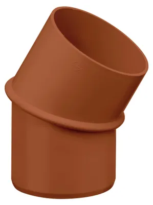 Produktbild von INEFA Regenrohrbogen 30 Grad für Fallrohr, PVC DN100 / 100mm Braun Verbindungsstück Dachrinnenzubehör, einfache Montage, Germany