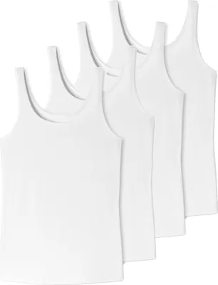 Produktbild von uncover by Schiesser 4er Pack Baumwolle Unterhemd / Tanktop Mit hohem Baumwollanteil , Puristischer Look, In herrlich softer, elastischer Single-Jersey-Qualität