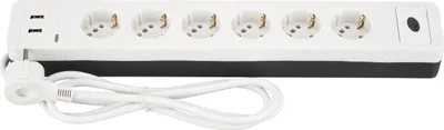 Image de REV Combi Prise multiple 6x + 2x USB 1,4m + ÜSS (0015654103)