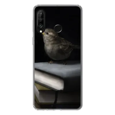 Produktbild von MuchoWow® Handyhülle Schutzhülle Hülle für Huawei P30 Lite Vogel - Bücher - Porträt Silikon Softcase Handy Hülle - Handyhülle