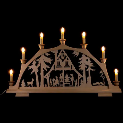 Produktbild von Schwibbogen Waldhaus (63x37cm) von Rauta