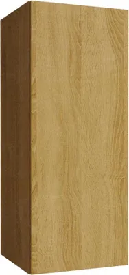 Produktbild von Furnitech Wohnwand Wohnzimmer - Hängend Wohnwand Modern - Regale und TV Schrank - Wohnzimmer Möbel (GS4, Gold Eiche)