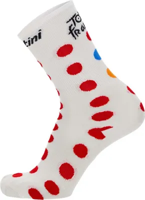 Produktbild von SANTINI Klassische Fahrradsocken - TOUR DE FRANCE 2023 - Rot/Weiß XL