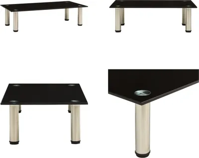 Obrázek produktu pro vidaXL TV stolek 60x35x17 cm černé tvrzené sklo - TV stolek - TV stolek - TV stolky