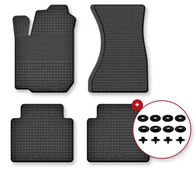 Productafbeelding van Rubberen automatten voor Audi A8 D3 2002-2010 – 4-delig, zwart, op maat – Wielganizator Semi-Universal
