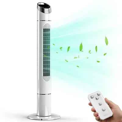 Produktbild von Turmventilator mit elektronischem Display, Fernbedienung, 3 Modi und 12-Stunden-Timer-Funktion 40W