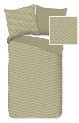 Productafbeelding van Pure Dekbedovertrek "Haarlem" - Bruin - (200x200 cm) - 100% Polyester
