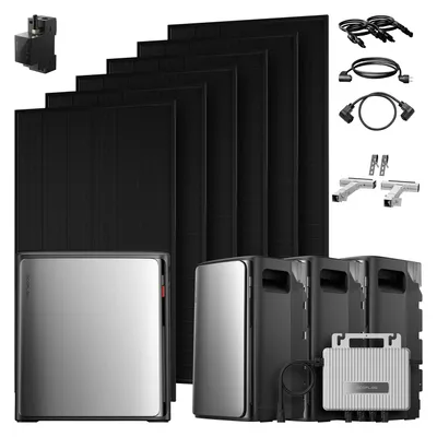 Produktbild von Powerness® Balkonkraftwerk mit Speicher, EcoFlow STREAM Ultra X Speicher mit 3x STREAM AC Pro, 3000W Solarmodule & Halterung, Mikro-Wechselrichter