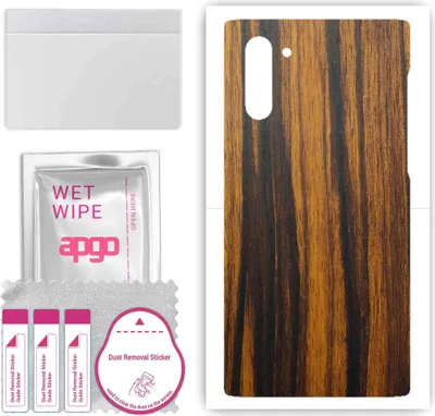 Produktbild von apgo Rückseite Schutzfolie, Skin, kompatibel mit Samsung Galaxy Note 10 5G, Hinten Displayschutzfolie aus Vinylfolie, kratzfest, einfache Montage - Tigerwood