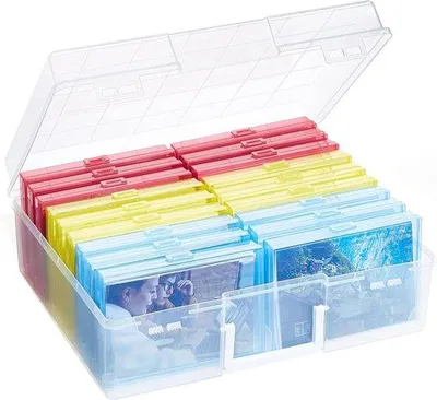 Immagine prodotto di Scatola colorata per foto in plastica, 10x15 cm
