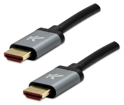 Immagine prodotto di Cavo video Logo HDMI 2.1 - HDMI maschio ad altissima velocità - HDMI maschio 1m connettori placcati oro, alluminio