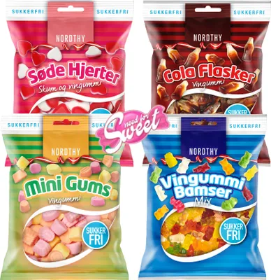 Produktbild von Nordthy Weingummi Paket Zuckerfrei 290g