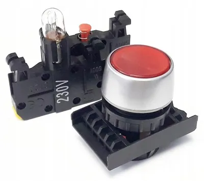 Image de Spamel Bouton-poussoir lumineux rouge 230V ST22-KLC-01