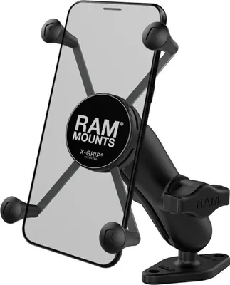 Image de Support pour téléphone large RAM Mounts X-Grip avec plaque de base en diamant