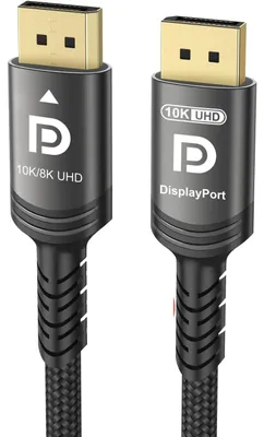 Zdjęcie produktu dla Kabel DisplayPort 2 m 40 Gbps 10K 8K 4K DP v1.4 v1.2 nylonowy