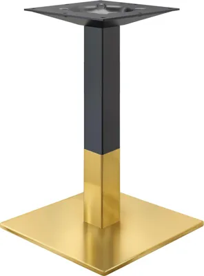 Produktbild von MADRID | Bistro Tischgestell | Gold/Schwarz | Höhe: 71 cm | Säule: 6 x 6 cm | Bodenplatte: 50 x 50 cm | Restaurant, Gastro