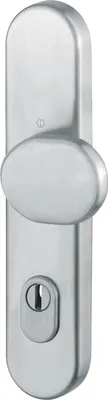 Produktbild von Sicherheits-Knopflangschild PZ88, mit Kernziehschutz, Edelstahl matt ÖNORM