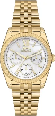 Produktbild von Damenarmbanduhr SLAZENGER SL.09.1947.4.02 in Gold Fashion als Geschenk.