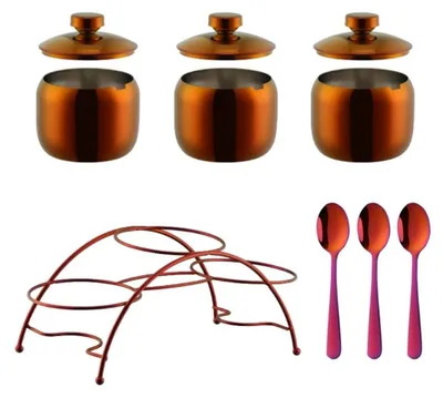 Produktbild von Edelstahl-Gewürzbehälter-Set mit Deckeln