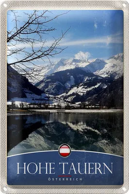 Produktbild von Blechschild Reise 18x12cm Hohe Tauern Winterurlaub Schnee Winter