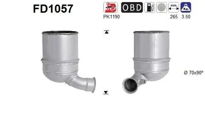Zdjęcie produktu dla Filtr Czastek Stalych Dpf Kat. Peugeot 1,4Hdi 06- Euro 5