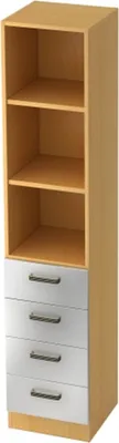 Produktbild von Schublad.Regal 7600 SG, 5 OH 40,6 x 42 x 200,4 cm (BxTxH)