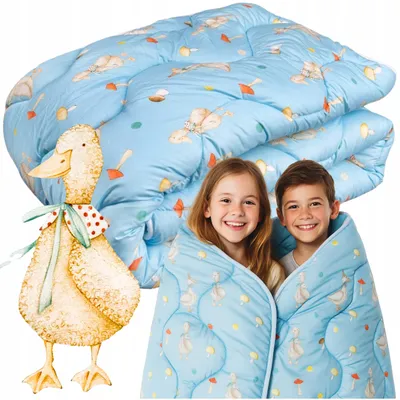 Produktbild von Textom Kinderdecke Entenmotiv 90x120 cm Ganzjährig Antiallergisch