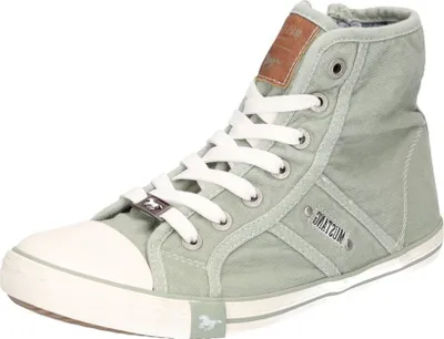 Produktbild von Mustang Damen Sneaker Booty High Top Schnürung Stiefelette 1099-506, Größe:37 EU, Farbe:Grün