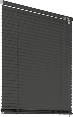 Produktbild von Deco4Me Alu Jalousie – Aluminium Jalousette mit Seilzug & Drehstab, Sichtschutz – 130 x 175 cm, Grau