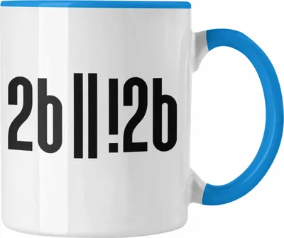 Produktbild von Trendation - Sein Oder Nicht Sein Tasse Geschenk Spruch für Informatiker Programmierer Geschenkidee (Blau)