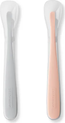 Image de Skip Hop Set cuillère à bouillie, gris/corail