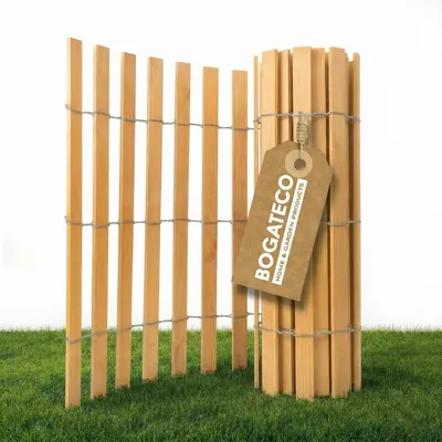 Productafbeelding van Houten Staketenzaun 100 cm Hoog voor Tuinhek en Decoratie