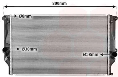 Image de VAN WEZEL 53002401 Radiateur Refroidisseur d'eau Refroidisseur de moteur pour TOYOTA RAV 4 III (ACA3, ACE, ALA3, GSA3, ZSA3)