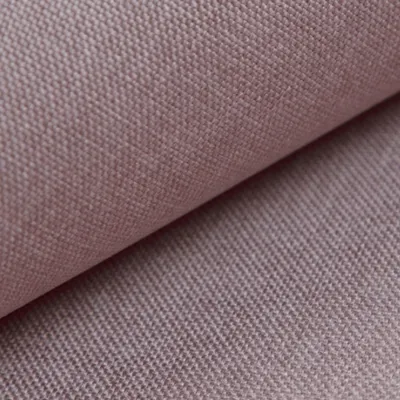 Produktbild von TAPHICEROS Leinenstoff Dekostoff Polsterstoff Meterware, Leinen Leinwandstoff Stoff Strukturstoff für Möbelstoff, Sofa, Vorhangstoff, Puderrosa, 500 x148 cm