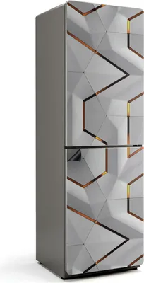 Zdjęcie produktu dla Abstrakcyjny wzór 3D - Magnetyczna osłona lodówki - Folia dekoracyjna magnetyczna do kuchni - Magnes na lodówkę deco - Samoprzylepna tablica magnetyczna - Folia magnetyczna na drzwi lodówki - 60x190 cm