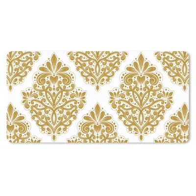 Produktbild von MuchoWow® Mauspad Mousepad Vintage - Blumen - Gold - Muster 60x30 cm - Mousepads - Maus Mat - Pad - Mausunterlage - Nachhaltig