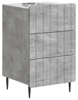 Imagen del producto de vidaXL Mesita de noche, color gris hormigón, 43 x 41 x 68 cm, material de madera