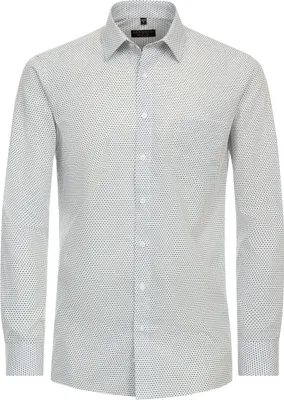 Produktbild von REDMOND Herren Businesshemd Langarm Kent Modern-Fit Blau gemustert L