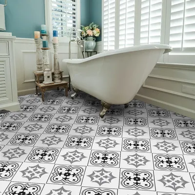 Productafbeelding van Inovra- Vinyl Vloertegel Waterdicht - Zelfklevend - Antislip - PVC - 30x30cm - Geschikt voor Woonkamer/Keuken/Badkamer - Vloerstickers
