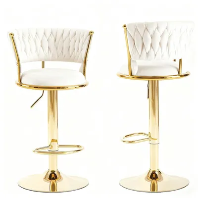 Two bar stools shown from different angles against a white background.