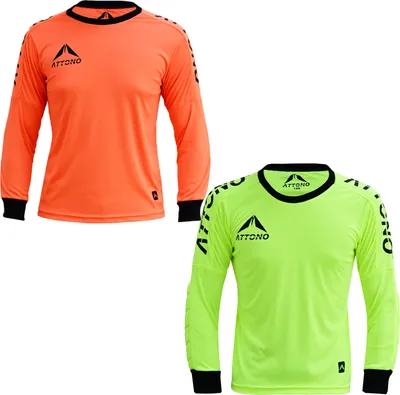 Produktbild von ATTONO Kinder Torwarttrikot Torwartshirt Fußball Torwart Trikot gepolstert - gelb, 152