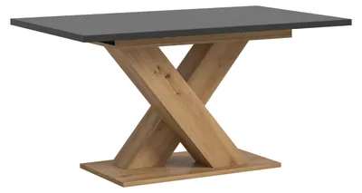 Produktbild von Esstisch ausziehbar Artisan Grau, X-Fuß, 150-190 cm, modern