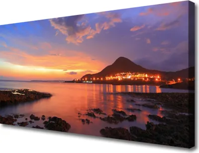 Produktbild von Tulup Leinwand-Bilder 100x50 Wandbild Canvas Kunstdruck Steine Meer Landschaft
